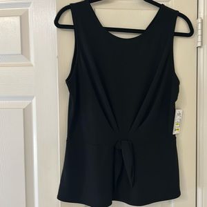 NWT Beige by Eci Sleeveless Blouse with Front Tie - Size L